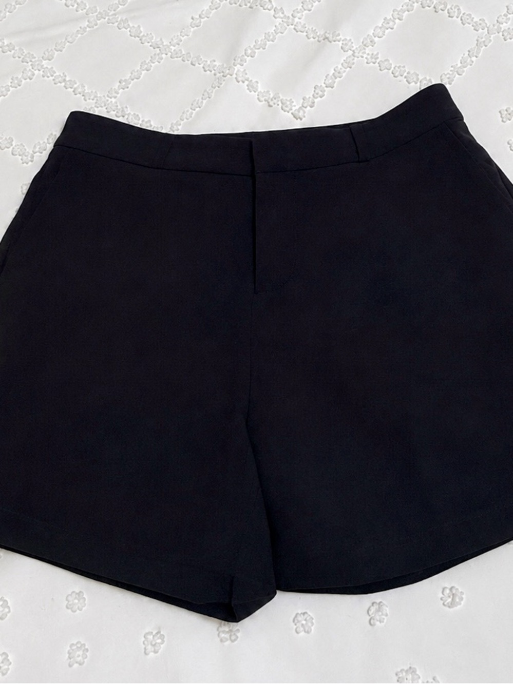 Banana Republic Black Tailored High-Rise Shorts